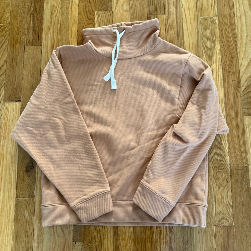 Madewell Cozy Cowl Neck Tan Sweatshirt